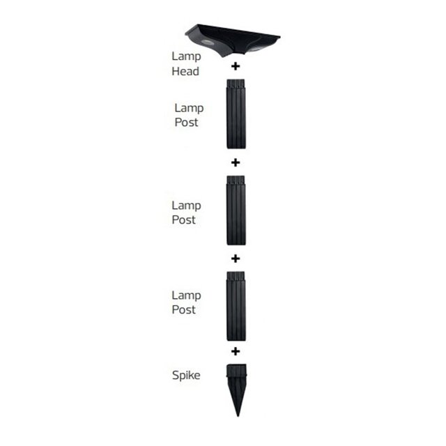 HLW LED HLW LED QUEBEC 3CCT solar prikspot / wandlamp | 3CCT | Solar | Zwart