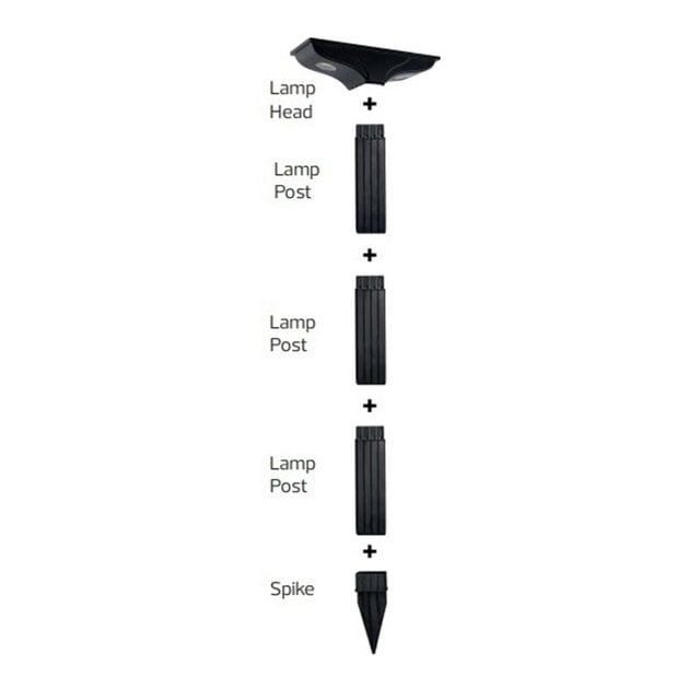 HLW LED HLW LED QUEBEC 3CCT solar spike spotlight / wall light | 3CCT | Solar | Black