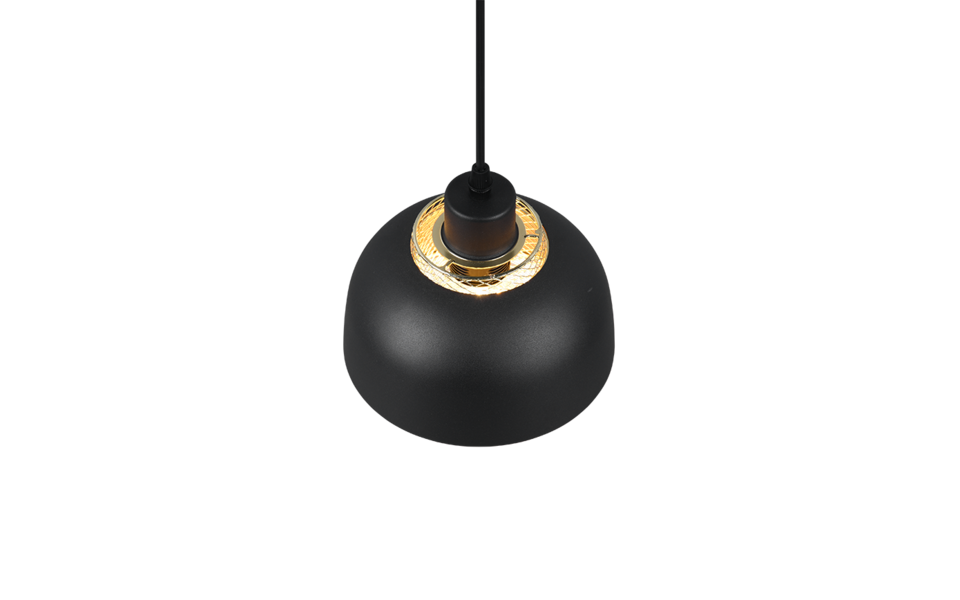 Trio Lighting Trio PUNCH pendant light | 1x E27 max 40W | black | Ø 18 cm | IP20 | 150 cm Trio Lighting Trio PUNCH pendant light | 1x E27 max 40W | black | Ø 18 cm | IP20 | 150 cm