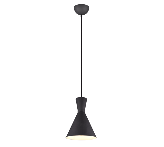 Trio Lighting Trio ENZO pendant light | 1x E27 max 40W | black | Ø 20 cm | IP20 | 150 cm Trio Lighting Trio ENZO pendant light | 1x E27 max 40W | black | Ø 20 cm | IP20 | 150 cm