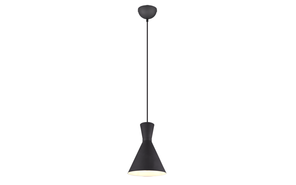 Trio Lighting Trio ENZO hanglamp | E27 Fitting | mat zwart | Ø 20 cm | IP20 | excl. 1x E27 | max. 28W Trio Lighting Trio ENZO hanglamp | E27 Fitting | mat zwart | Ø 20 cm | IP20 | excl. 1x E27 | max. 28W