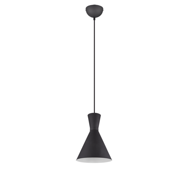 Trio Lighting Trio ENZO hanglamp | E27 Fitting | mat zwart | Ø 20 cm | IP20 | excl. 1x E27 | max. 28W Trio Lighting Trio ENZO hanglamp | E27 Fitting | mat zwart | Ø 20 cm | IP20 | excl. 1x E27 | max. 28W