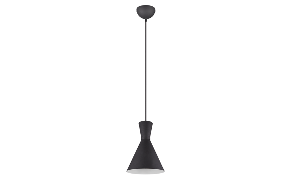 Trio Lighting Trio ENZO pendant light | 1x E27 max 40W | black | Ø 20 cm | IP20 | 150 cm Trio Lighting Trio ENZO pendant light | 1x E27 max 40W | black | Ø 20 cm | IP20 | 150 cm