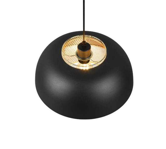Trio Lighting Trio PUNCH pendant light | 1x E27 max 40W | black | Ø 35 cm | IP20 | 150 cm Trio Lighting Trio PUNCH pendant light | 1x E27 max 40W | black | Ø 35 cm | IP20 | 150 cm