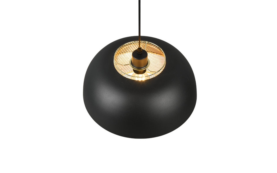 Trio Lighting Trio PUNCH pendant light | 1x E27 max 40W | black | Ø 35 cm | IP20 | 150 cm Trio Lighting Trio PUNCH pendant light | 1x E27 max 40W | black | Ø 35 cm | IP20 | 150 cm