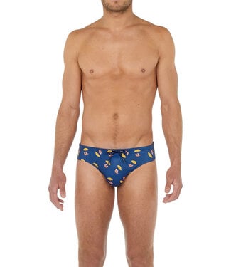 HOM Marcelo Swim Mini Briefs Navy-Print