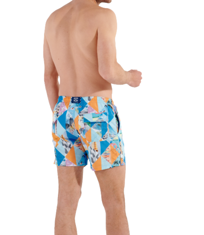 HOM Port Cros Beach Boxer Blue-Print