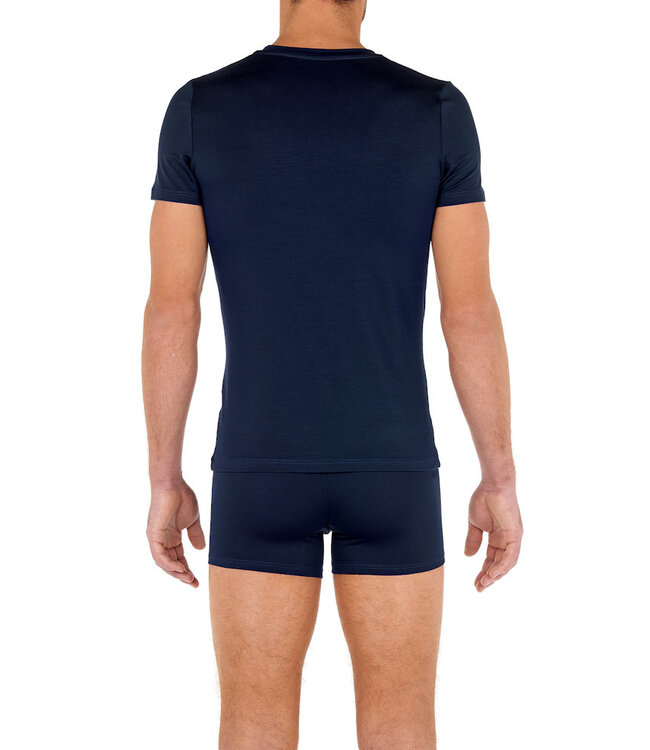 HOM Tencel Soft T-Shirt V-Neck Navy