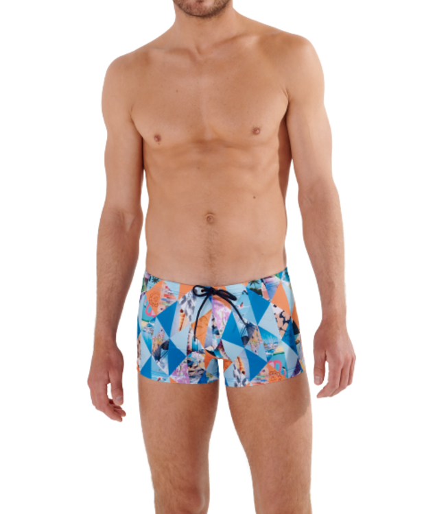 HOM Port Cros Swim Shorts Blue-Print