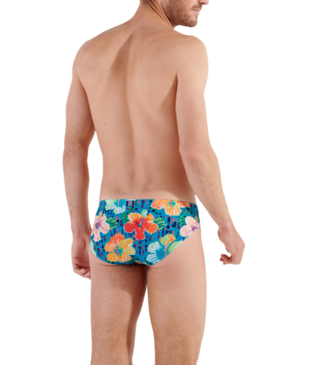 HOM Dino Swim Mini Briefs Turquoise-Print