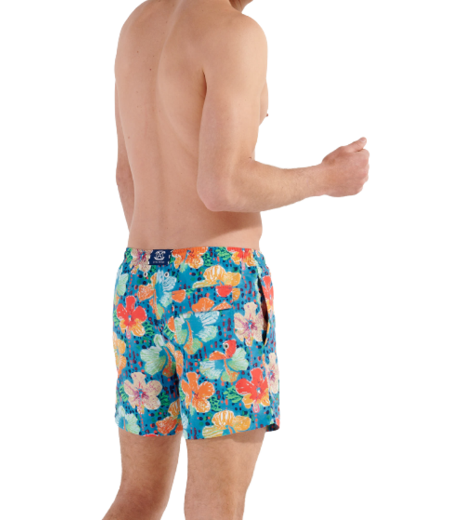 HOM Dino Beach Boxer Turquoise-Print