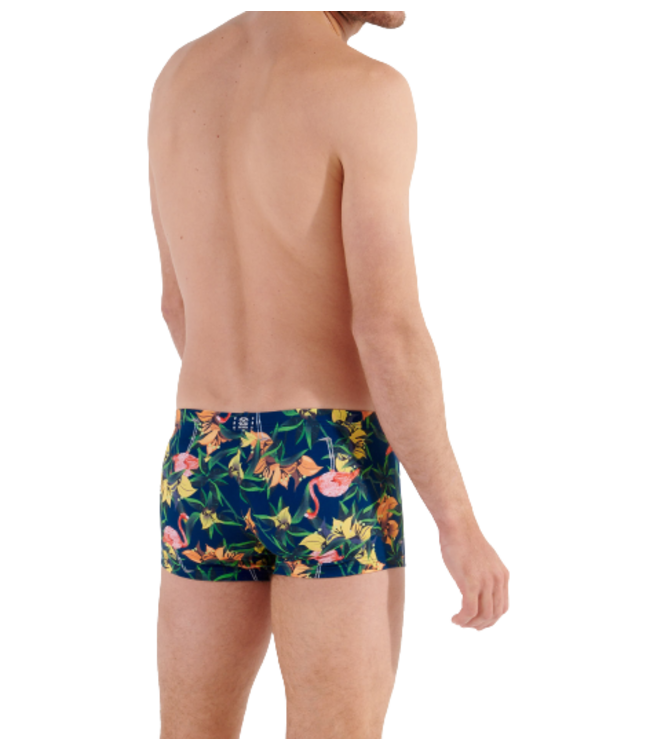 HOM Flamingo Swim Shorts Navy-Print
