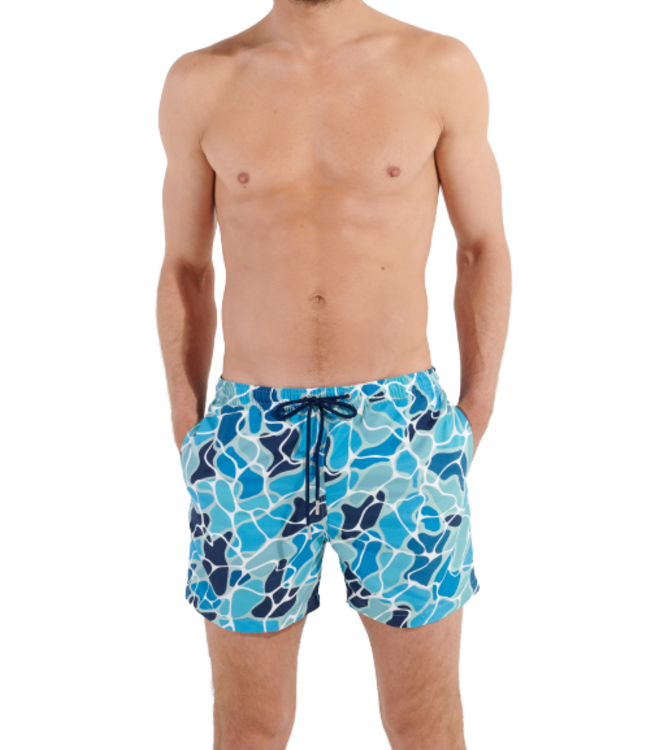 HOM Alain Beach Boxer Blue-Print