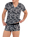 HOM Rockcity Tee-Shirt V-Neck Dark Grey-Print