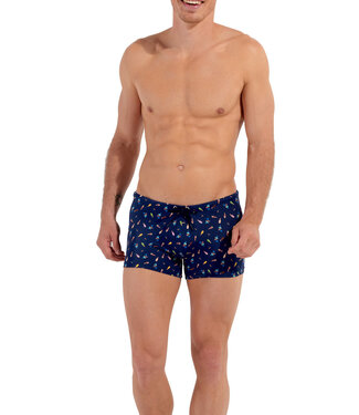 HOM Summer Swim Shorts Navy Print