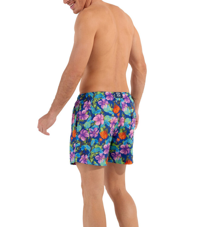HOM Balata Beach Boxer Navy Print