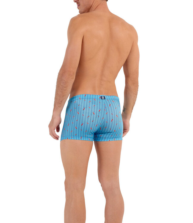 HOM Espelette Swim Shorts Turquoise Print