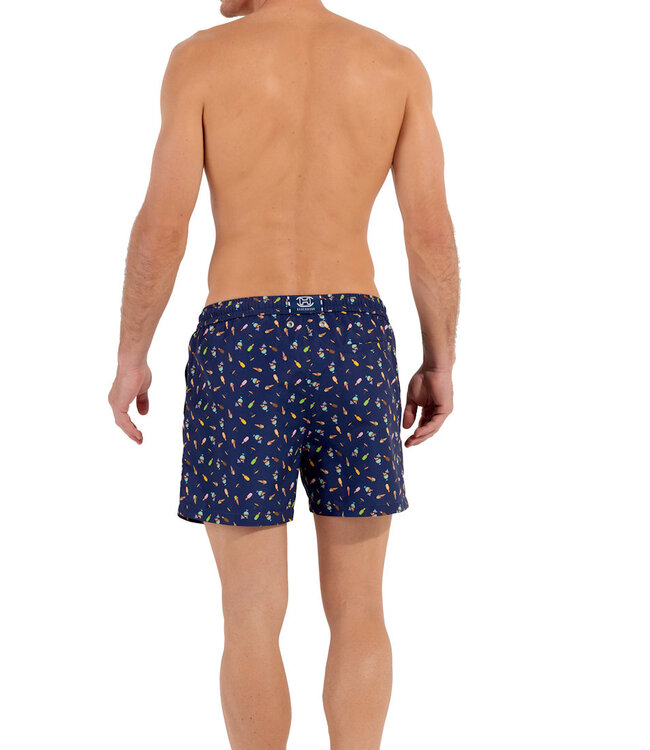 HOM Summer Beach Boxer Navy Print