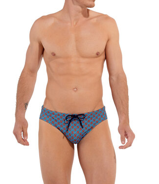 HOM Anglet Swim Mini Briefs Turquoise Print