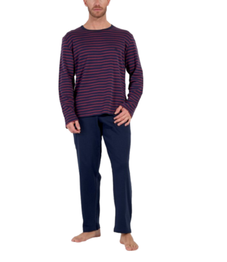 HOM Carson Long Sleepwear Navy Stripes
