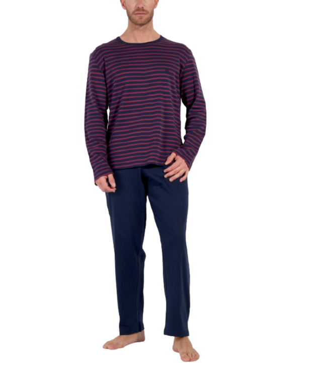 HOM Carson Long Sleepwear Navy Stripes