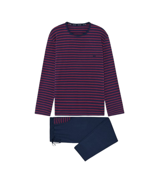HOM Carson Long Pyjama Navy Stripes