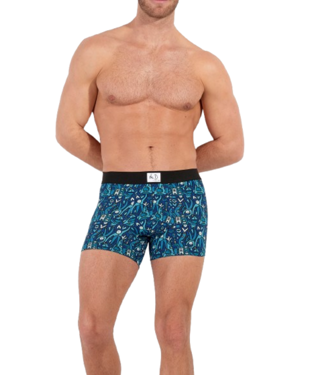 HOM Voyages Boxer Briefs Blue Print
