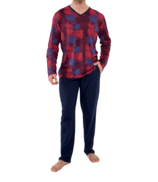 HOM Bouquet Long Sleepwear Bordeaux Print
