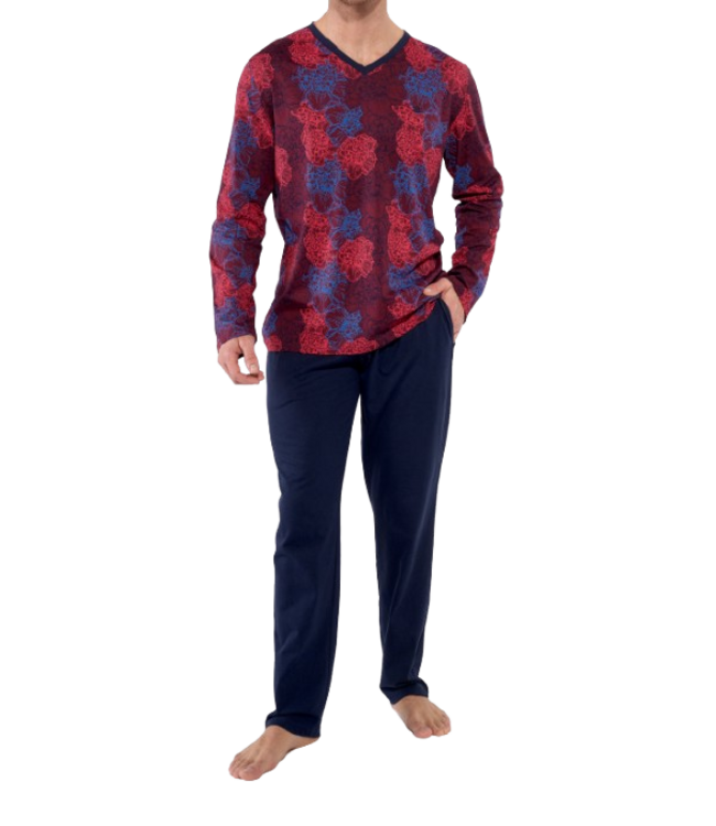 HOM Bouquet Long Sleepwear Bordeaux Print