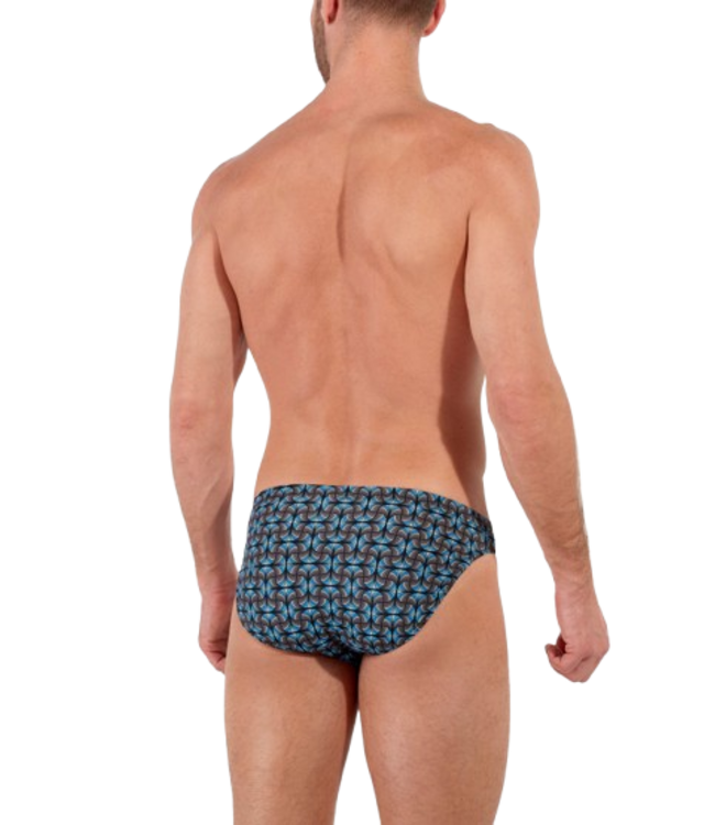 HOM Aloys Comfort Micro Briefs Dark Grey Print
