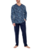 HOM Compiegne Long Sleepwear Navy Print