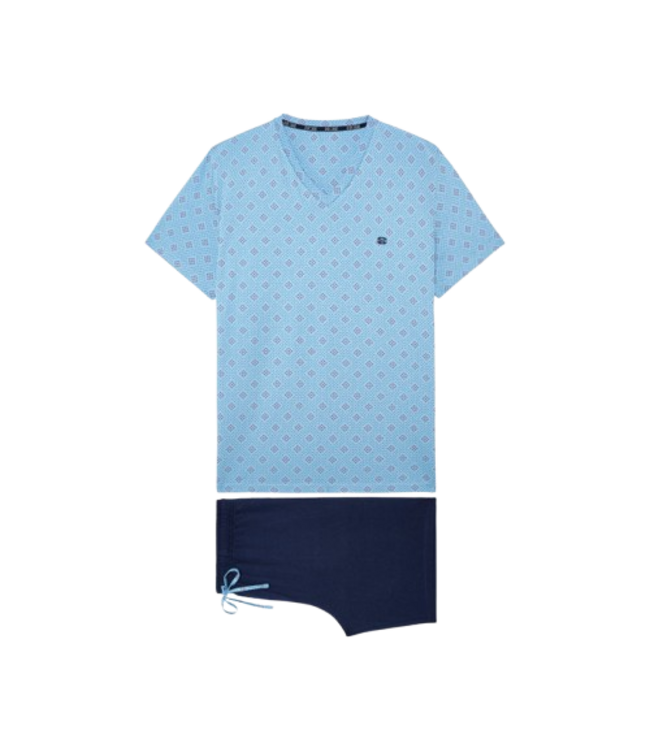 HOM Walter Short Pyjama Blue Print