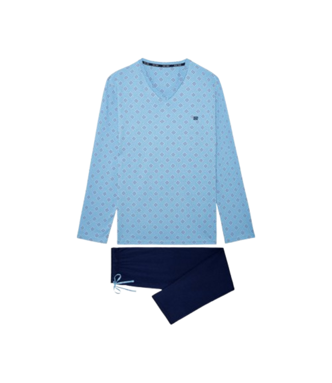 HOM Walter Long Pyjama Blue Print