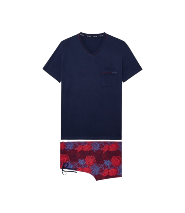 HOM Bouquet Short Pyjama Bordeaux