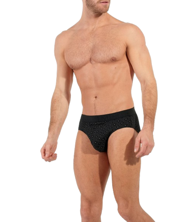 HOM Neels #2 Mini Briefs HO1 2P Black Black-Print