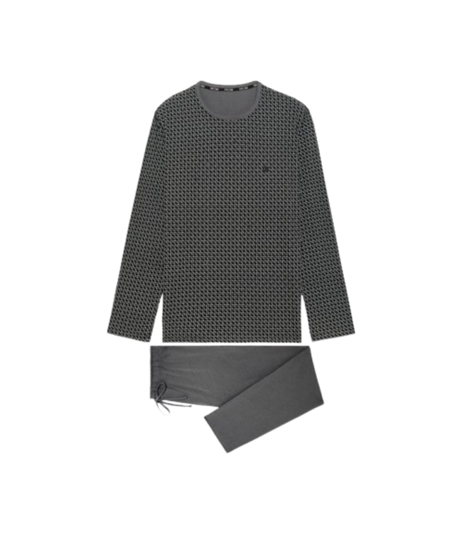 HOM Waldorf Long Pyjama Grey Print