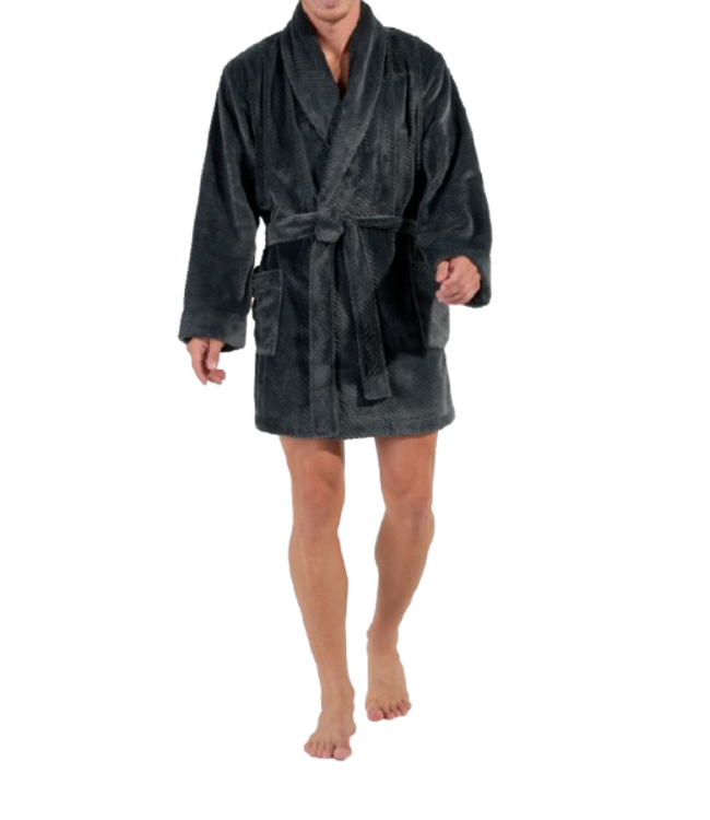 HOM Everest Short Robe Grey