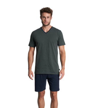 TOM TAILOR Nevada Short Sleepwear Green-Dark-Horizontal-Stripes