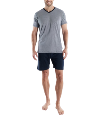 TOM TAILOR Nevada Short Pyjama Blue Dark Horizontal Stripes