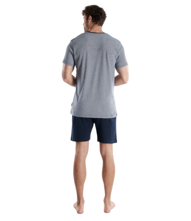 TOM TAILOR Nevada Short Pyjama Blue Dark Horizontal Stripes