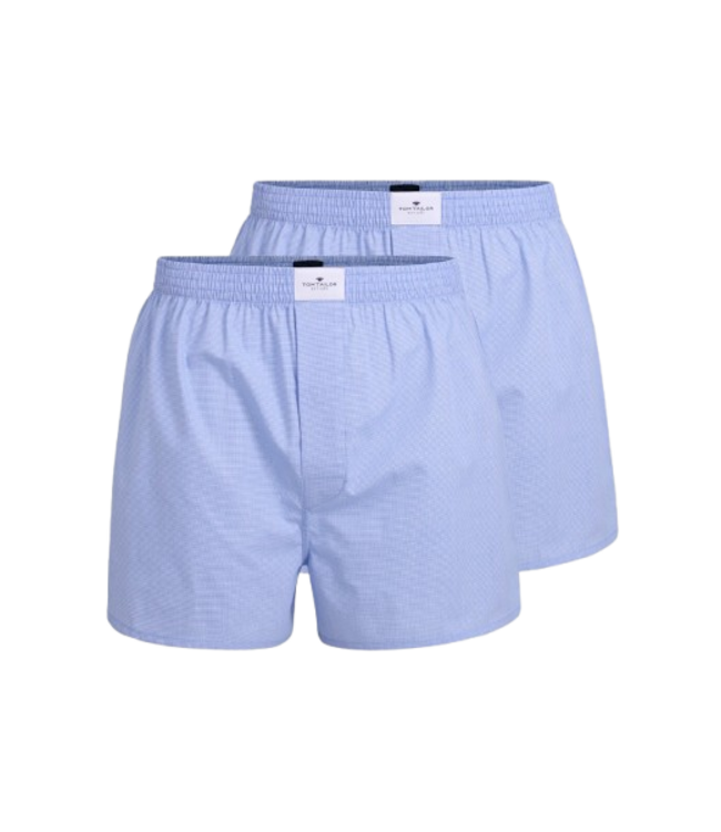 TOM TAILOR Dakota Boxer Shorts 2P Blue Light Check