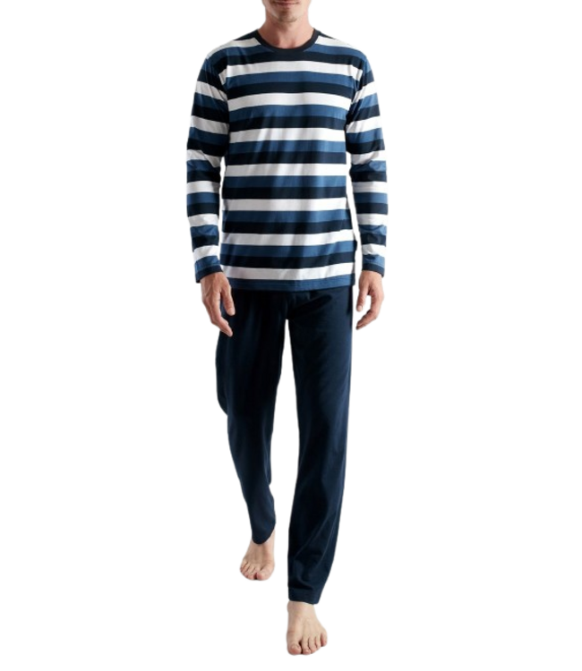 CECEBA Melbourne Long Sleepwear Blue Medium Horizontal Stripes