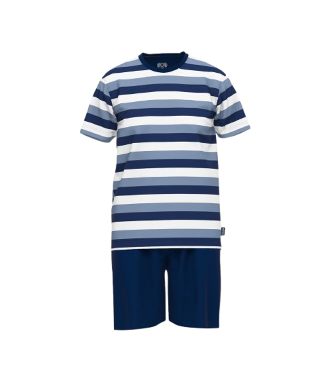 CECEBA Melbourne Short Pyjama Blue Medium Horizontal Stripes
