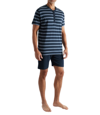 CECEBA Philadelphia Short Pyjama Blue Dark Horizontal Stripes