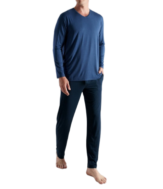 CECEBA Bamboo Long Sleepwear Blue Medium Solid