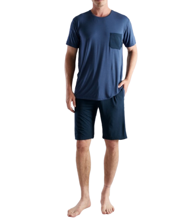 CECEBA Bamboo Short Sleepwear Blue Medium Solid