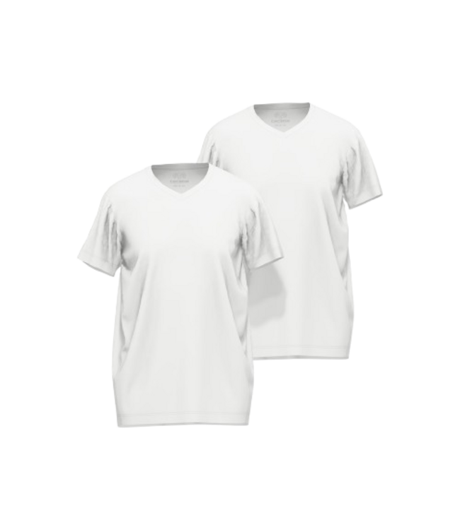 CECEBA Konvex T-Shirt V-Neck 2P White Light Solid