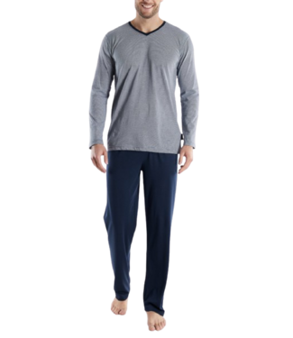 TOM TAILOR Nevada Long Pyjama Blue Dark Horizontal Stripes