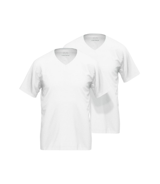 CECEBA Nevada T-Shirt 2P V-Neck Whith Light Solid