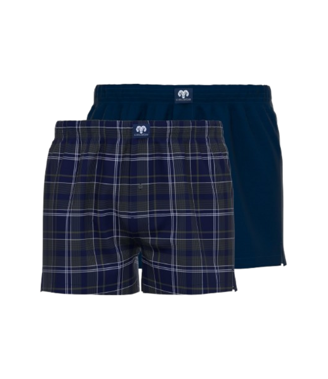 CECEBA Canadian Boxer Shorts 2P Blue Dark Check